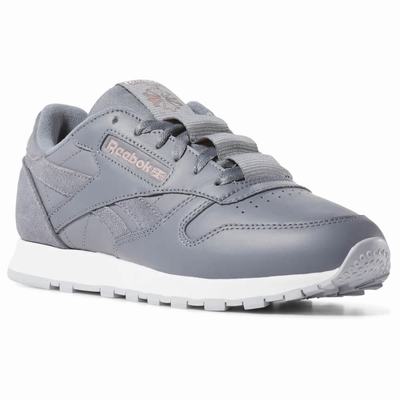 Reebok Women's Classic Leather Shoes Grey,US-83174